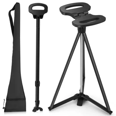 Canne pliante avec siège en aluminium et ABS