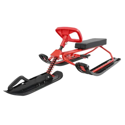 Luge à volant rouge et noire en acier au carbone