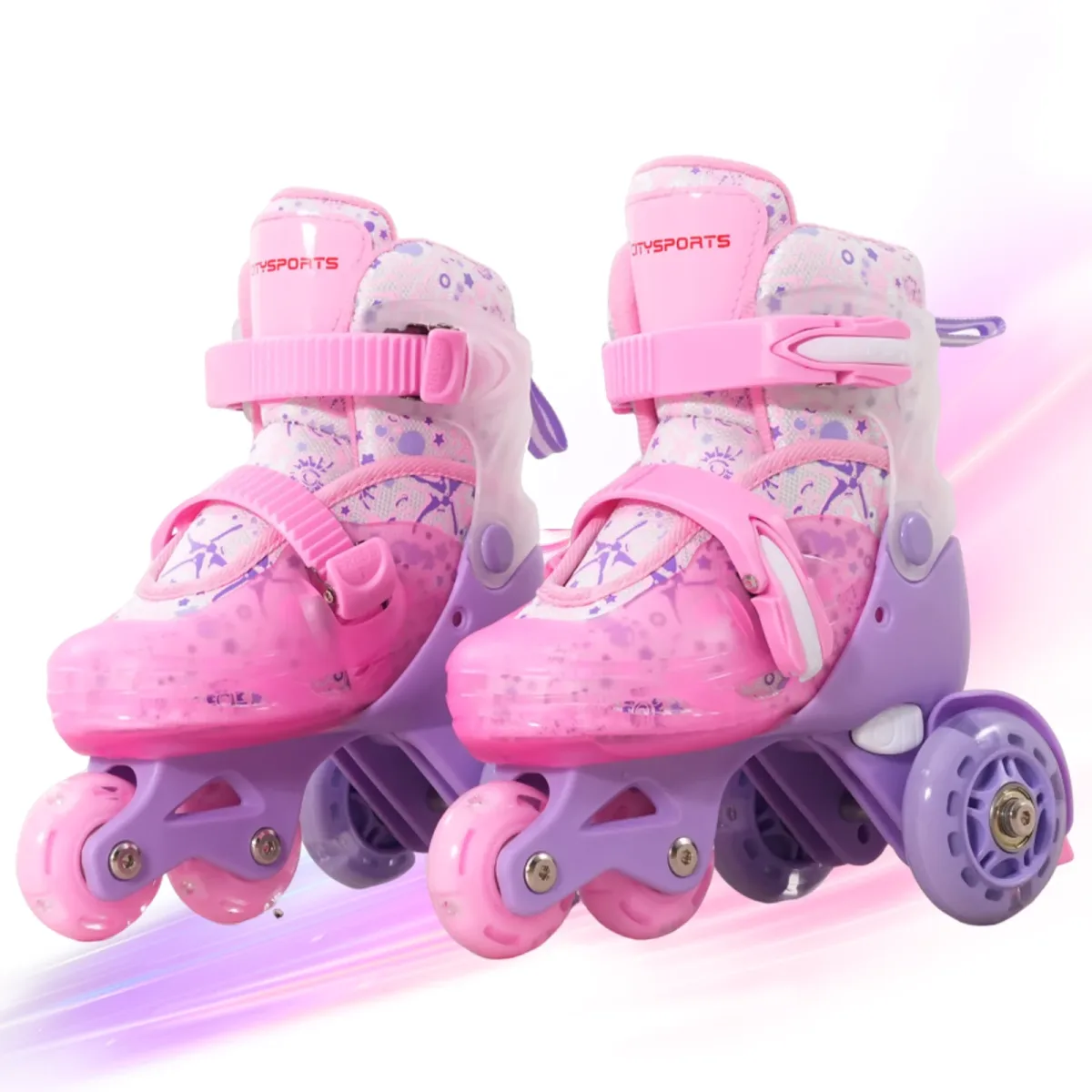Patins à roulettes enfant à roues lumineuses
