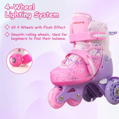 Patins à roulettes enfant à roues lumineuses – image 3