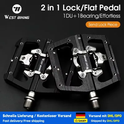 Pédales de VTT autobloquantes en aluminium