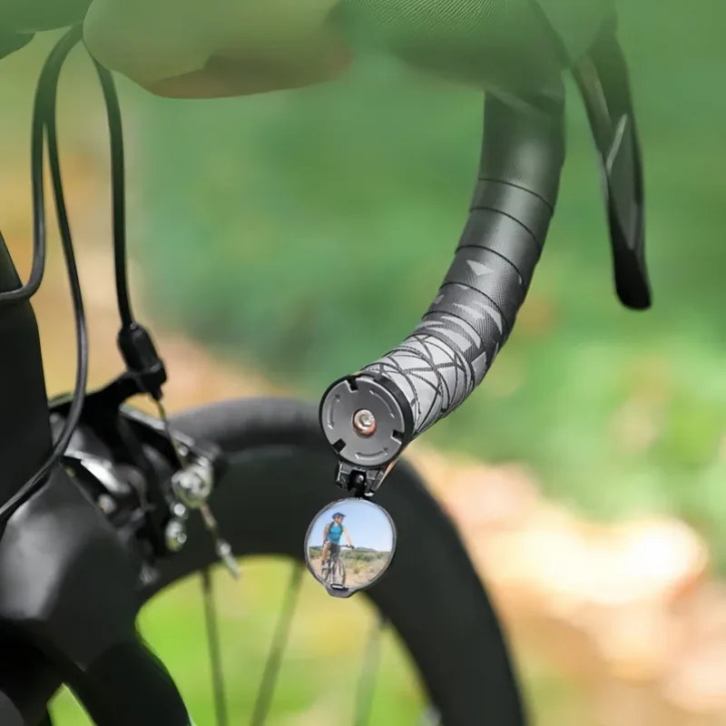 Rétroviseur de vélo rond noir, miroir convexe