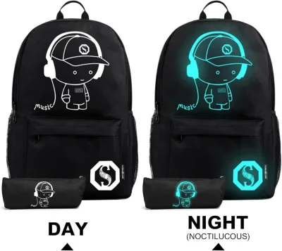 Sac à dos fluorescent imperméable en polyester – image 2