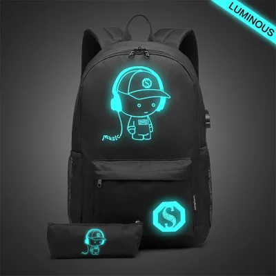Sac à dos fluorescent imperméable en polyester – image 3