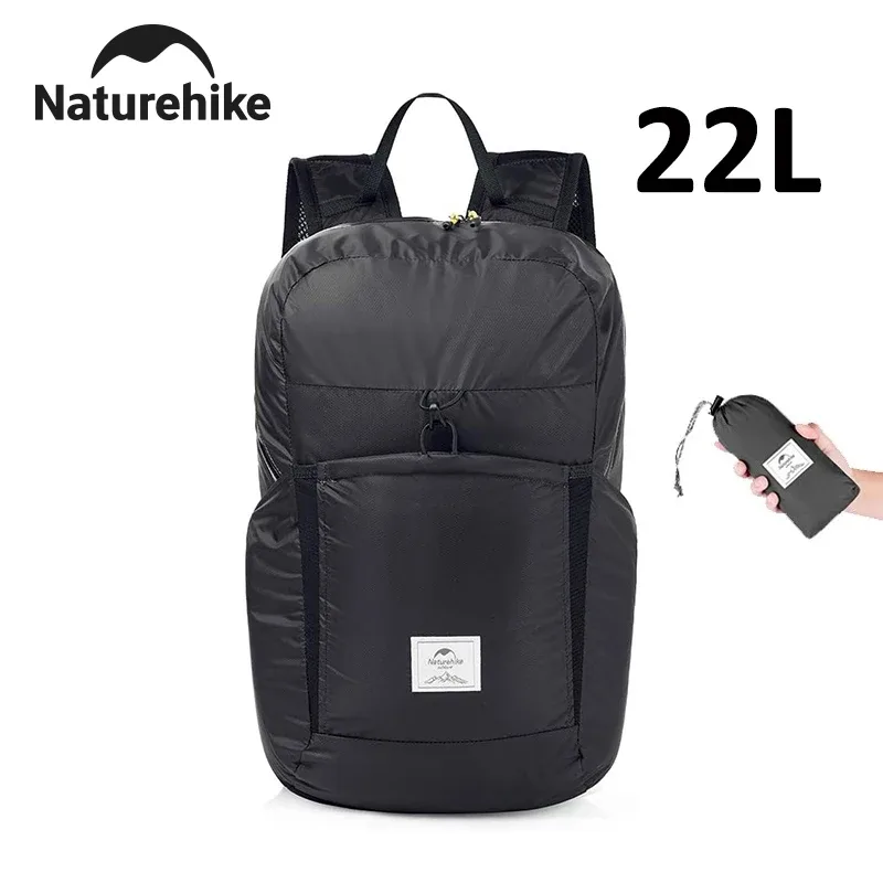 Sac à dos pliable ultraléger en nylon, 22 L