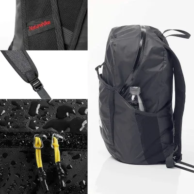Sac à dos pliable ultraléger en nylon, 22 L – image 3