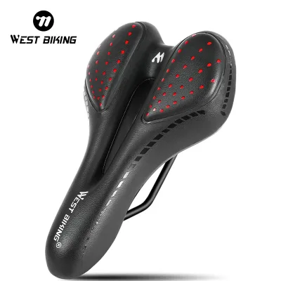 Selle de vélo en cuir PU, remplissage gel et mousse