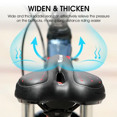 Selle de vélo en cuir PU, remplissage gel et mousse – image 2