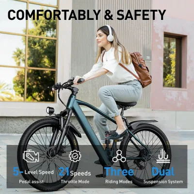 Vélo électrique de banlieue 21 vitesses – image 3