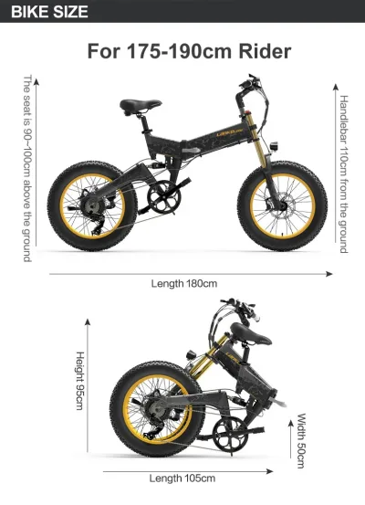 Vélo électrique pliant tout-terrain adulte – image 3