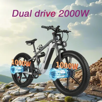 Vélo électrique tout-terrain à pneus larges – image 2