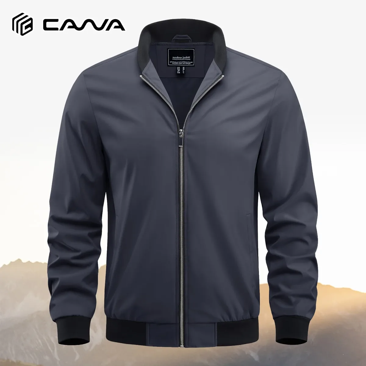 Veste bomber légère en polyester pour homme
